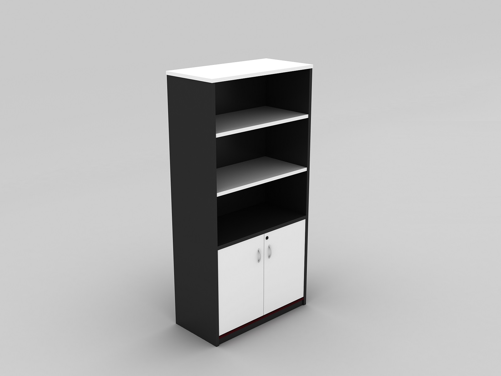 Half Door Stationery Cupboard White Charcoal