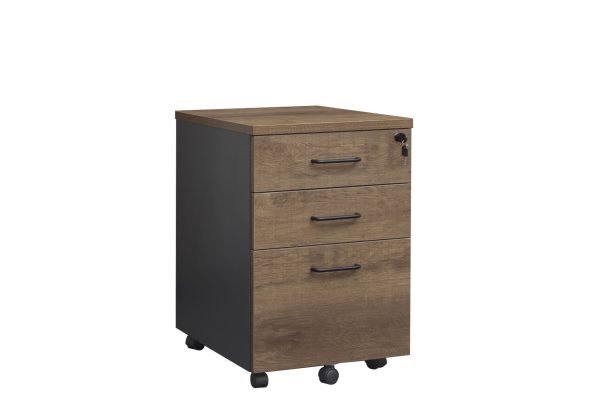 Premium Walnut Mobile Pedestal 3 Drawers - 3 Colours Premium Walnut Mobile Pedestal 3 Drawers - 3 Colours
