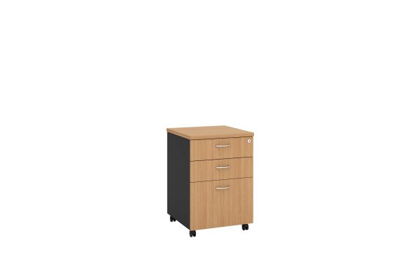 Mobile Pedestal 3 Drawers With Lock White - 5 Colours Mobile Pedestal 3 Drawers With Lock White - 5 Colours