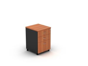 Mobile Pedestal 3 Drawers with Lock Cherry - 5 Colours