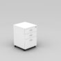 Mobile Pedestal 3 Drawers with Lock Cherry - 5 Colours