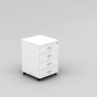 Mobile Pedestal 4 Drawers White - 5 Colours