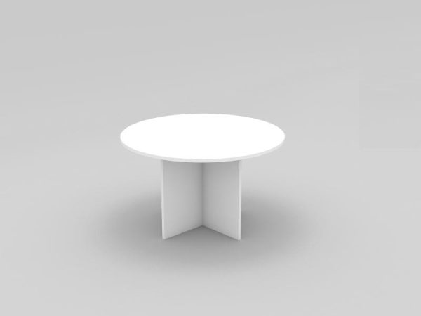 Round Meeting Table 900 with Cross Base - 5 Colours