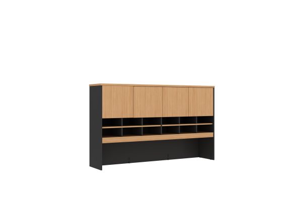 Double Pigeon Hole Hutch with Cupboards 1800 WHITE - 4 Colours