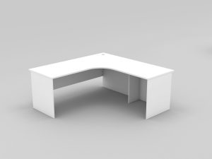 Radial Corner 2 Piece Workstation - 5 Colours