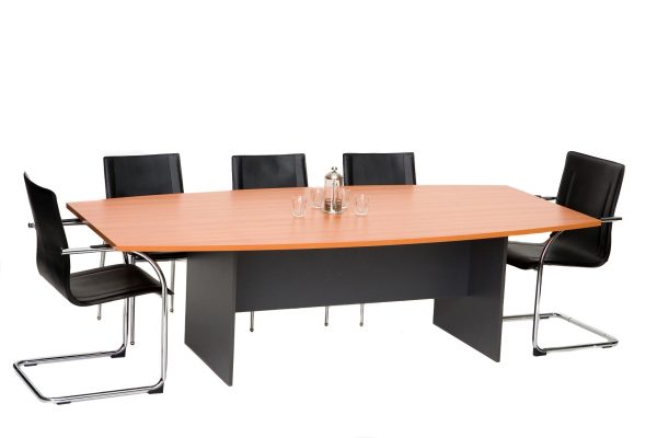 Boat Shaped Boardroom Meeting Table 2400W - 5 Colours Boat Shaped Boardroom Meeting Table 2400W - 5 Colours