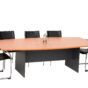 Boat Shaped Boardroom Meeting Table 2400W - 5 Colours