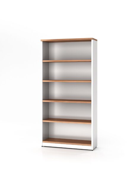 Premium Open Bookcase 1800H Virginia Walnut - 3 Colours