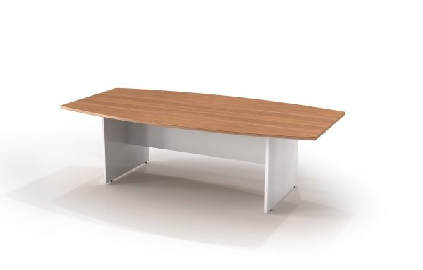 Walnut Boat Shape Boardroom Table 2400W - 3 Colours Walnut Boat Shape Boardroom Table 2400W - 3 Colours