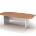 Walnut Boat Shape Boardroom Table 2400W - 3 Colours