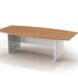 Walnut Boat Shape Boardroom Table 2400W - 3 Colours
