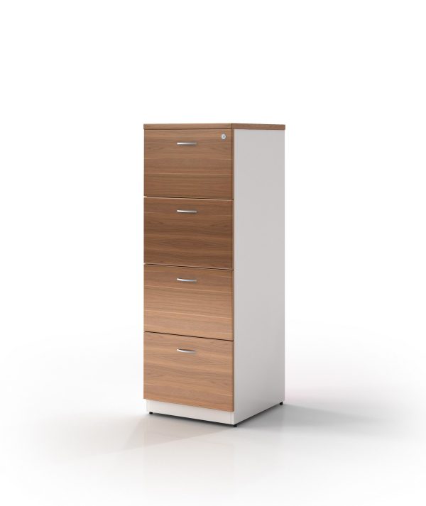 Premium Walnut 4 Drawers Filing Cabinet Casnan - 3 Colours Premium Walnut 4 Drawers Filing Cabinet Casnan - 3 Colours