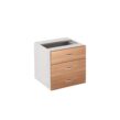 Premium Walnut Fixed Pedestal 3 Drawers Virginia - 3 Colours