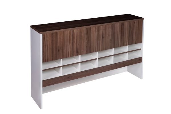 Premium Wall Unit Desk Hutch Combo Casnan Walnut Premium Wall Unit Desk Hutch Combo Casnan Walnut