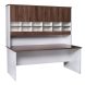 Premium Wall Unit Desk Hutch Combo Casnan Walnut