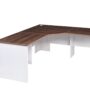 Premium Walnut 3 Piece Corner Workstation 1800 - In 3 Colours