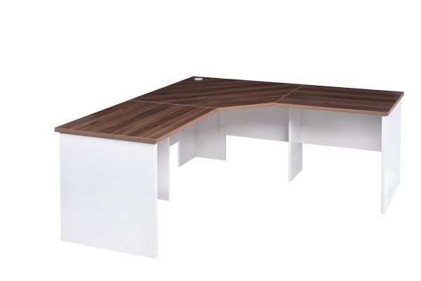 Premium Walnut 3 Piece Corner Workstation 1800 - In 3 Colours Premium Walnut 3 Piece Corner Workstation 1800 - In 3 Colours