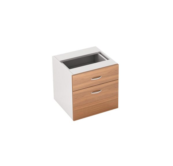 Premium Walnut Fixed Pedestal 2 Drawers Casnan - 3 Colours