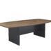Walnut Boat Shape Boardroom Table 2400W - 3 Colours