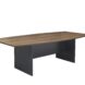 Walnut Boat Shape Boardroom Table 2400W - 3 Colours