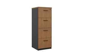 Premium 4 Drawers Filing Cabinet - Regal Walnut