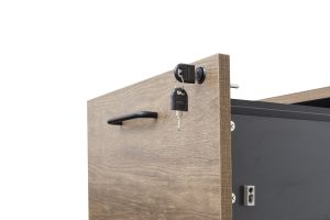 Premium Walnut Fixed Pedestal 2 Drawers Regal - 3 Colours