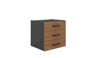 Premium Walnut Fixed Pedestal 3 Drawers Virginia - 3 Colours