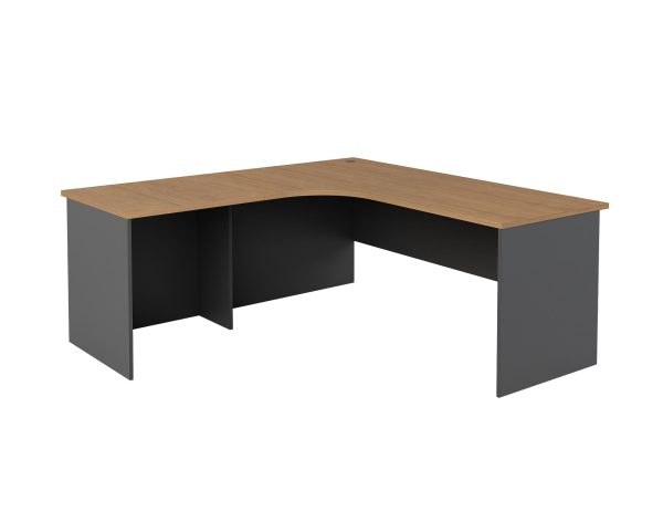 Premium 2 Piece Radial Corner Workstation 1800 - Regal Walnut Premium 2 Piece Radial Corner Workstation 1800 - Regal Walnut