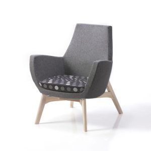 Paris Timber Leg Lounge - Check Stock