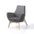 Paris Timber Leg Lounge - Check Stock