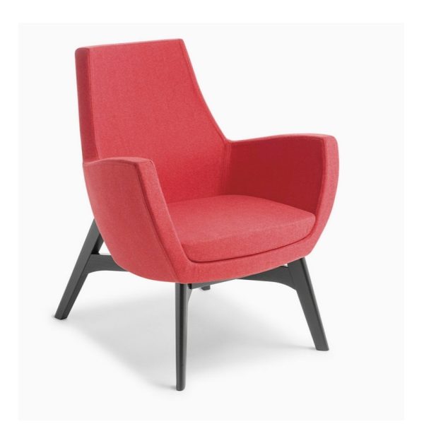 Paris Timber Leg Lounge - Check Stock Paris Timber Leg Lounge - Check Stock