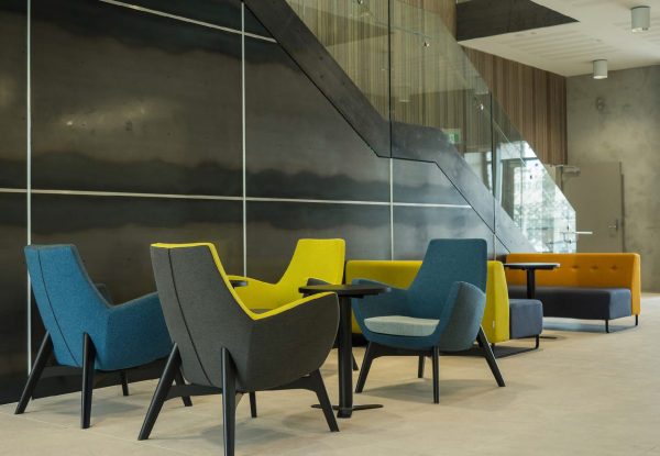 Paris Timber Leg Lounge - Check Stock Paris Timber Leg Lounge - Check Stock