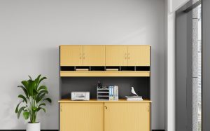 Wall Unit with Pigeon Holes and Cupboards 1800 - 3 Colours