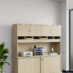 Wall Unit with Pigeon Holes Hutch - 3 Colours