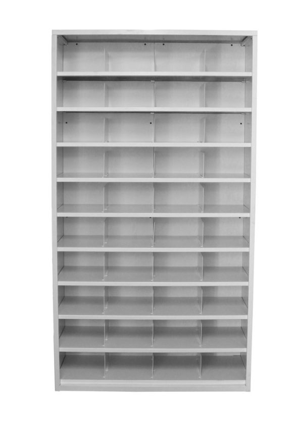 Steelco Metal Pigeon Hole Shelving Unit - 40 Slots