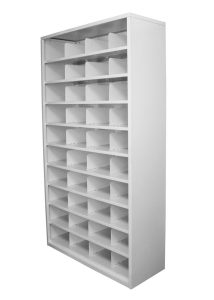 Steelco Metal Pigeon Hole Shelving Unit - 40 Slots