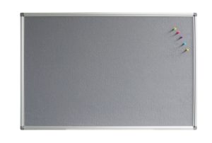 Premium Grey Fabric Office Pin Board - 900H
