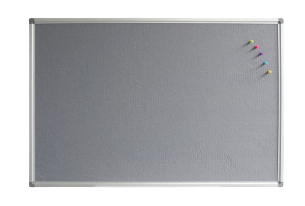Premium Grey Fabric Office Pin Board - 900H Premium Grey Fabric Office Pin Board - 900H
