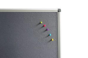 Premium Grey Fabric Office Pin Board - 900H