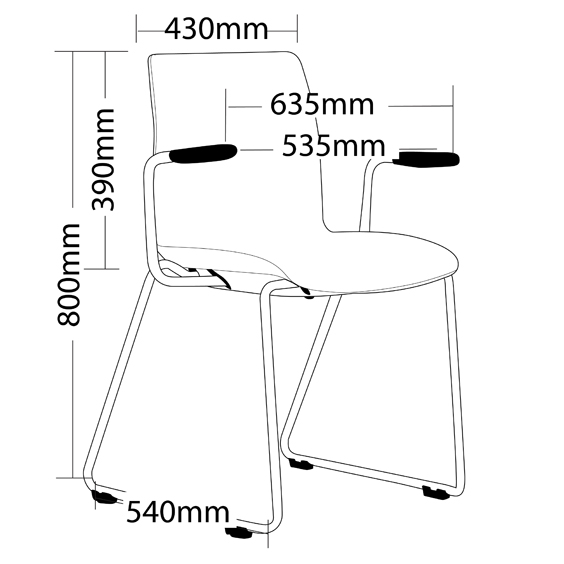 Pod Visitor Chair With Arms Pod Visitor Chair With Arms
