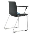 Pod Upholstered Tablet Chair - Sled Frame