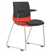 Pod Upholstered Tablet Chair - Sled Frame