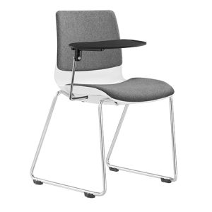 Pod Upholstered Tablet Chair - Sled Frame