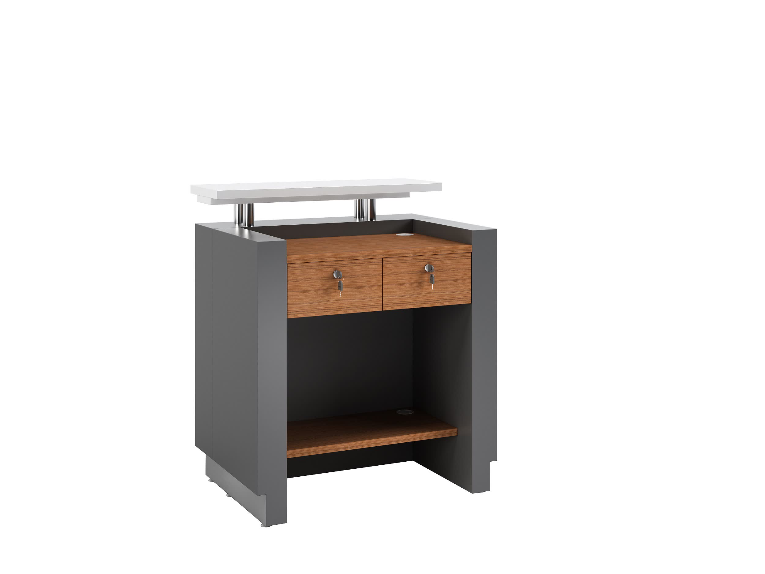 KENT Recptionist Counter Metallic Grey