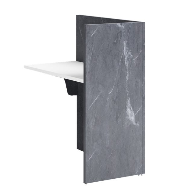 Opal L Shape Reception Counter Marble Look 2100