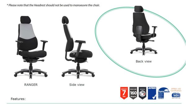 Ranger Heavy Duty High Back Fabric Chair Ranger Heavy Duty High Back Fabric Chair