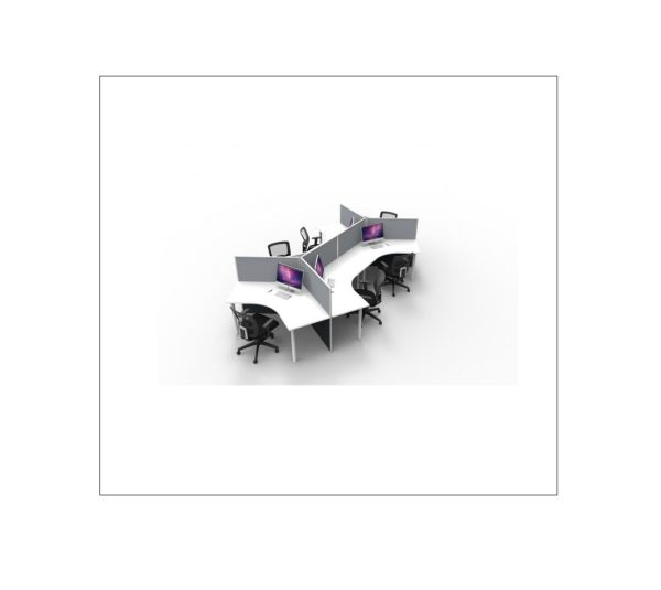 Rapid Workstation 120 Degree 6 Person Pod 