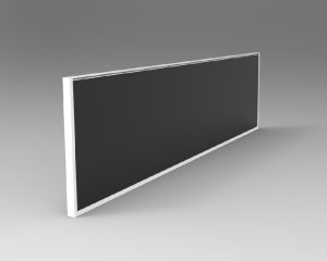 GP Charcoal Desk Mounted Office Screen - 475H