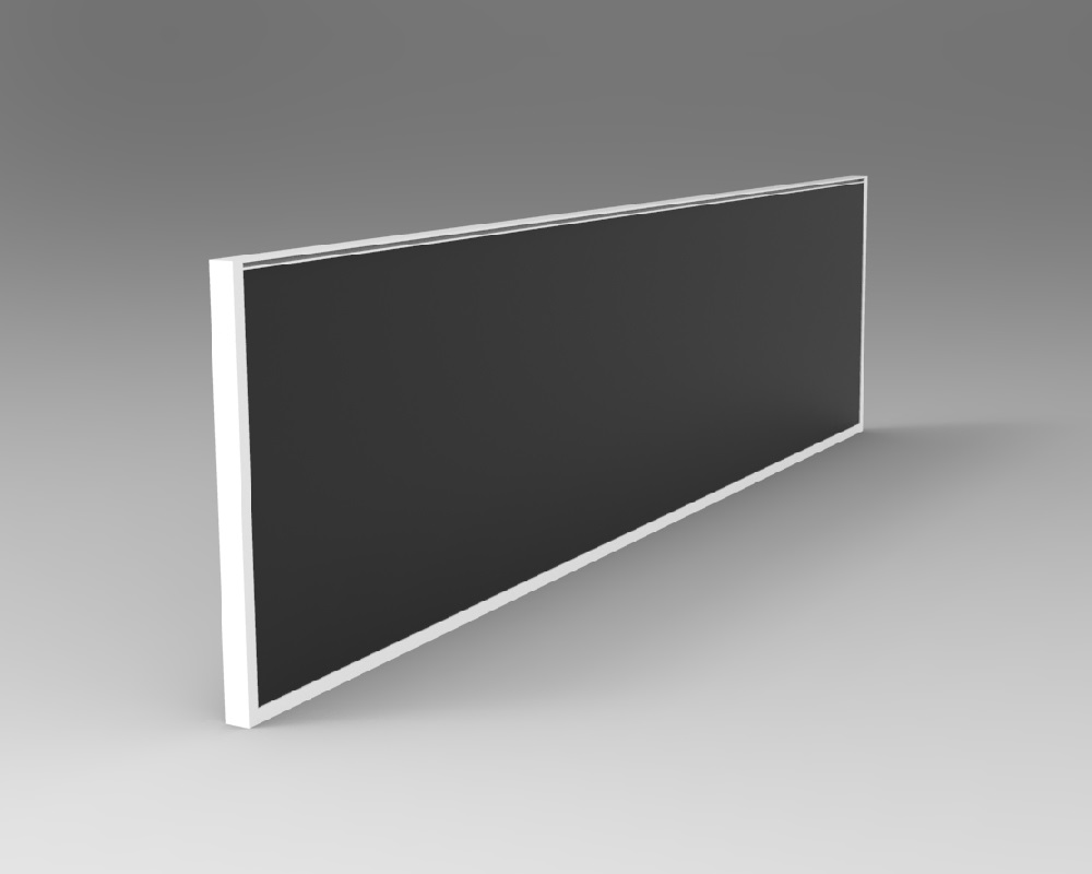 GP Charcoal Desk Mounted Office Screen - 475H