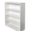 Open Bookcase 1500H WHITE Charcoal - And 5 Colours